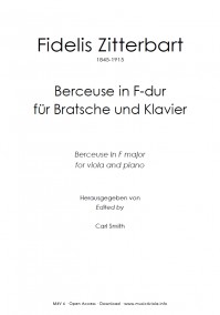 M4V 6 • ZITTERBART - Berceuse - Partitur und Stimme